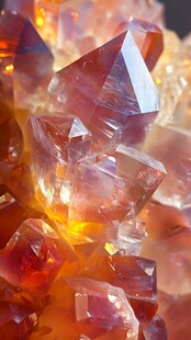 炫彩晶莹的天然水晶簇