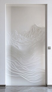 立体山水纹理艺术房门