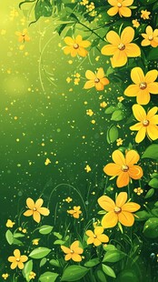 春日黄花烂漫的清新景致