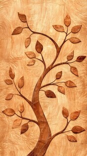 木雕树枝图案