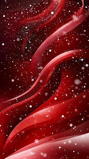 红色飘带梦幻背景图