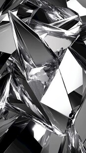 立体几何水晶质感背景图