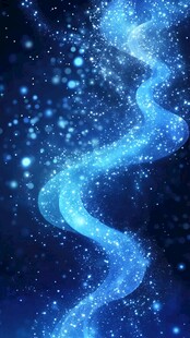 梦幻蓝色星空流动光带