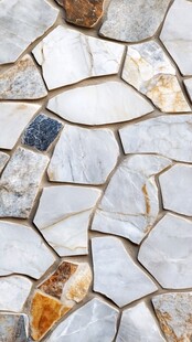 石片拼贴墙面纹理特写
