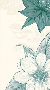 淡雅花卉图案背景设计