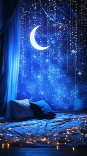 梦幻星空卧室场景布置