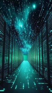 科技感数据中心梦幻通道