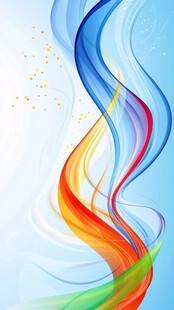 炫彩流动线条背景图