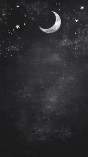 梦幻夜空下的新月与繁星