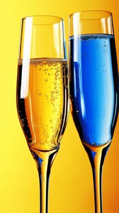 双色香槟酒杯