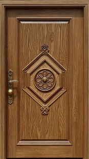 实木雕花木门 精致工艺