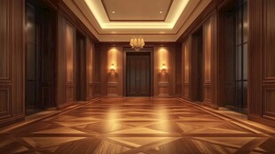 豪华典雅的电梯厅走廊