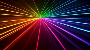 绚丽多彩光线放射背景图