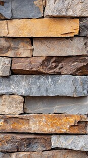 天然石墙纹理特写