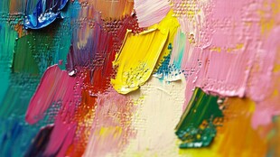 缤纷油画笔触艺术质感