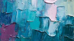多彩立体油画笔触纹理