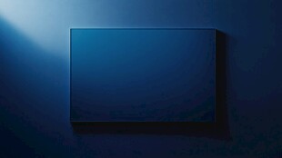 蓝色矩形展示板光影效果