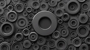 黑色圆环阵列背景纹理