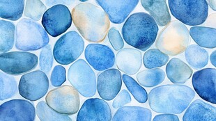 蓝色水彩风鹅卵石纹理图