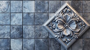 复古浮雕瓷砖装饰细节