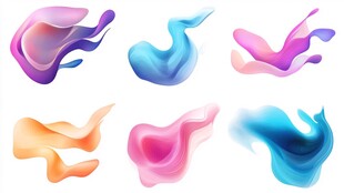多彩流体形状设计元素