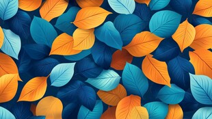 多彩秋叶背景图案