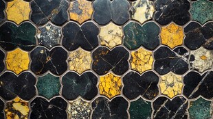 复古多彩马赛克瓷砖图案