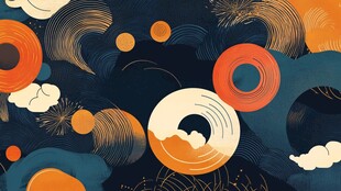 抽象几何图案艺术背景