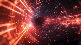 科技感炫光时空隧道背景