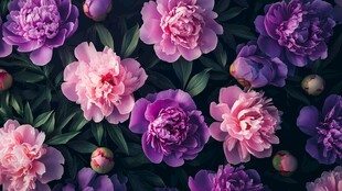 娇艳芍药绽放美丽瞬间