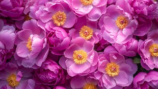 浪漫紫牡丹花卉特写