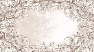 优雅复古花纹边框背景图