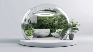 透明球形生态室内空间设计