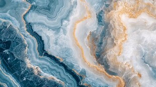 蓝白黄相间的玛瑙纹理