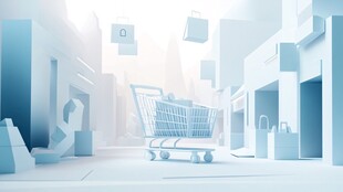 购物车在奇幻几何空间中