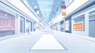 现代时尚的宽敞购物长廊