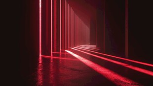 红色激光打造的神秘通道