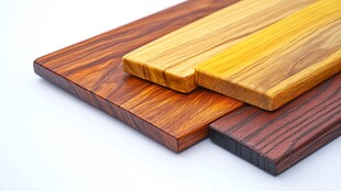 多样实木板材展示