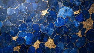 蓝色碎瓷拼贴艺术纹理