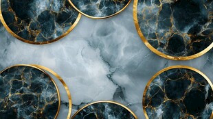 黑金大理石圆形图案背景