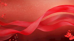 红色飘带背景图