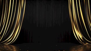 黑金质感舞台幕布场景