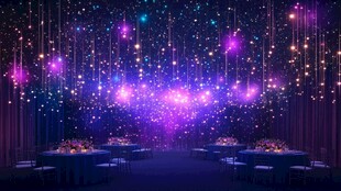 梦幻星空主题浪漫宴会场景