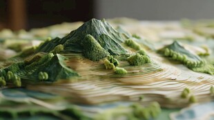 立体山峦景观模型