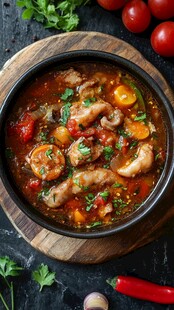 番茄虾仁热辣炖菜