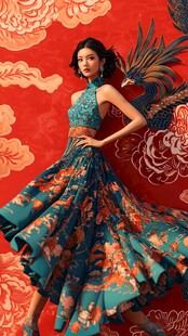 国风佳人舞逸韵华裳