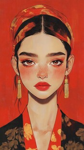 复古风时尚女性头像