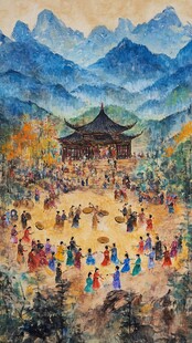 古乐盛会山林间的欢庆