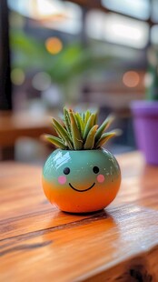 笑脸小盆栽 萌趣桌面绿植