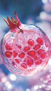 梦幻透明石榴果实之美